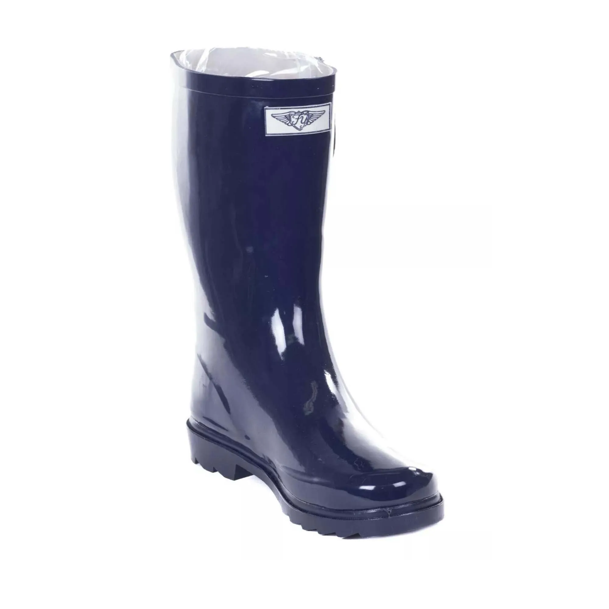 Forever Young Women's Mid-Calf Solid Color Rubber Rain Boots