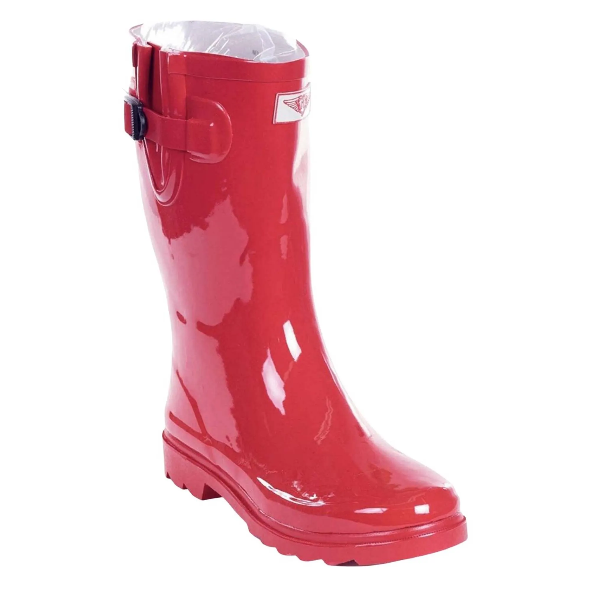 Forever Young Women's Mid-Calf Solid Color Rubber Rain Boots