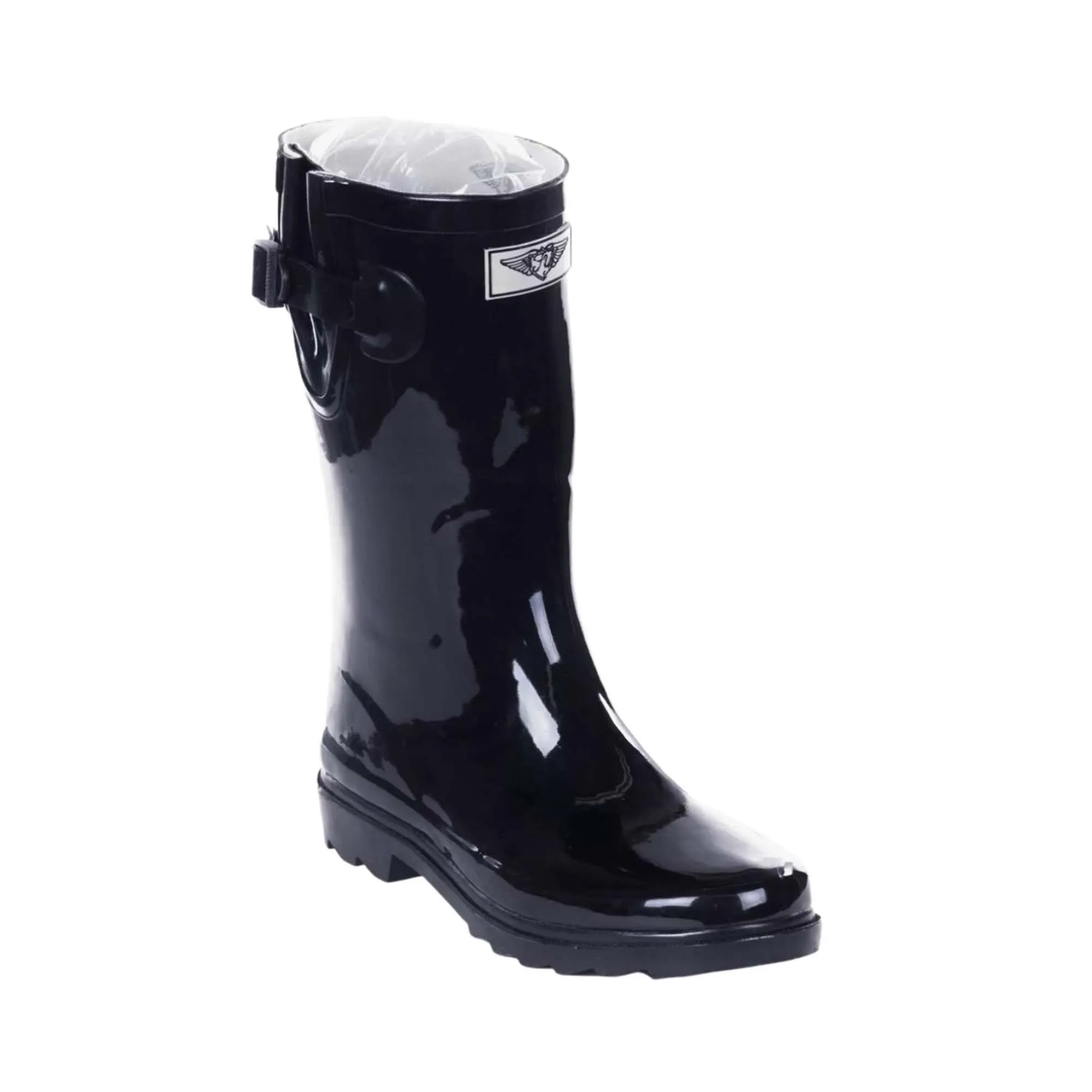 Forever Young Women's Mid-Calf Solid Color Rubber Rain Boots