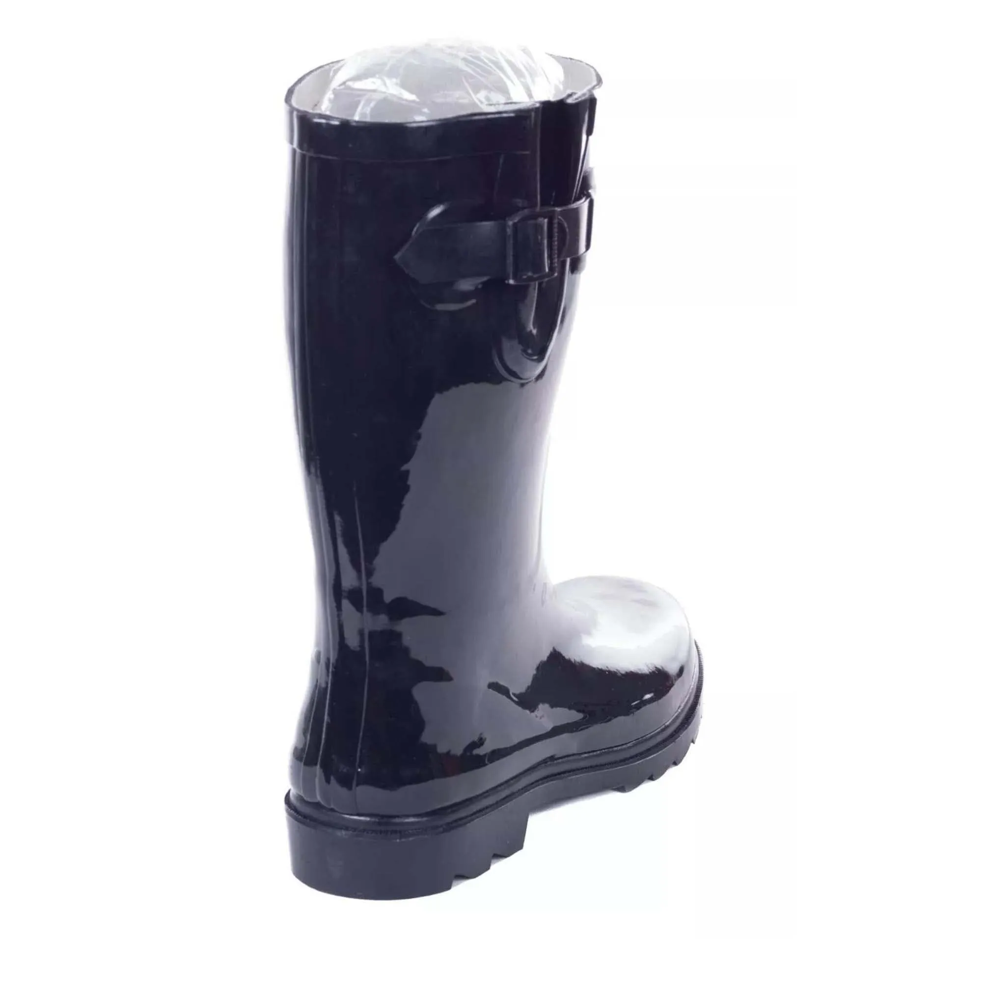 Forever Young Women's Mid-Calf Solid Color Rubber Rain Boots