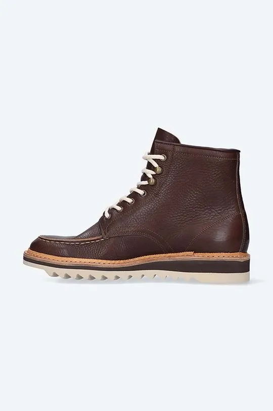 Fracap leather shoes EXPLORER men's brown color