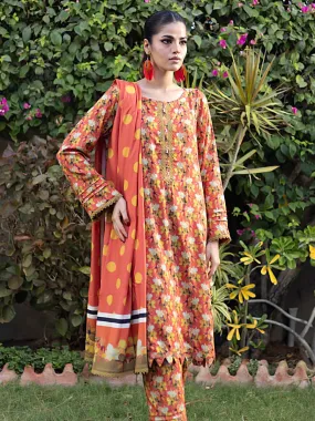 Ghazal by Regalia Textiles Printed Linen Unstitched 3Pc Suit D-15