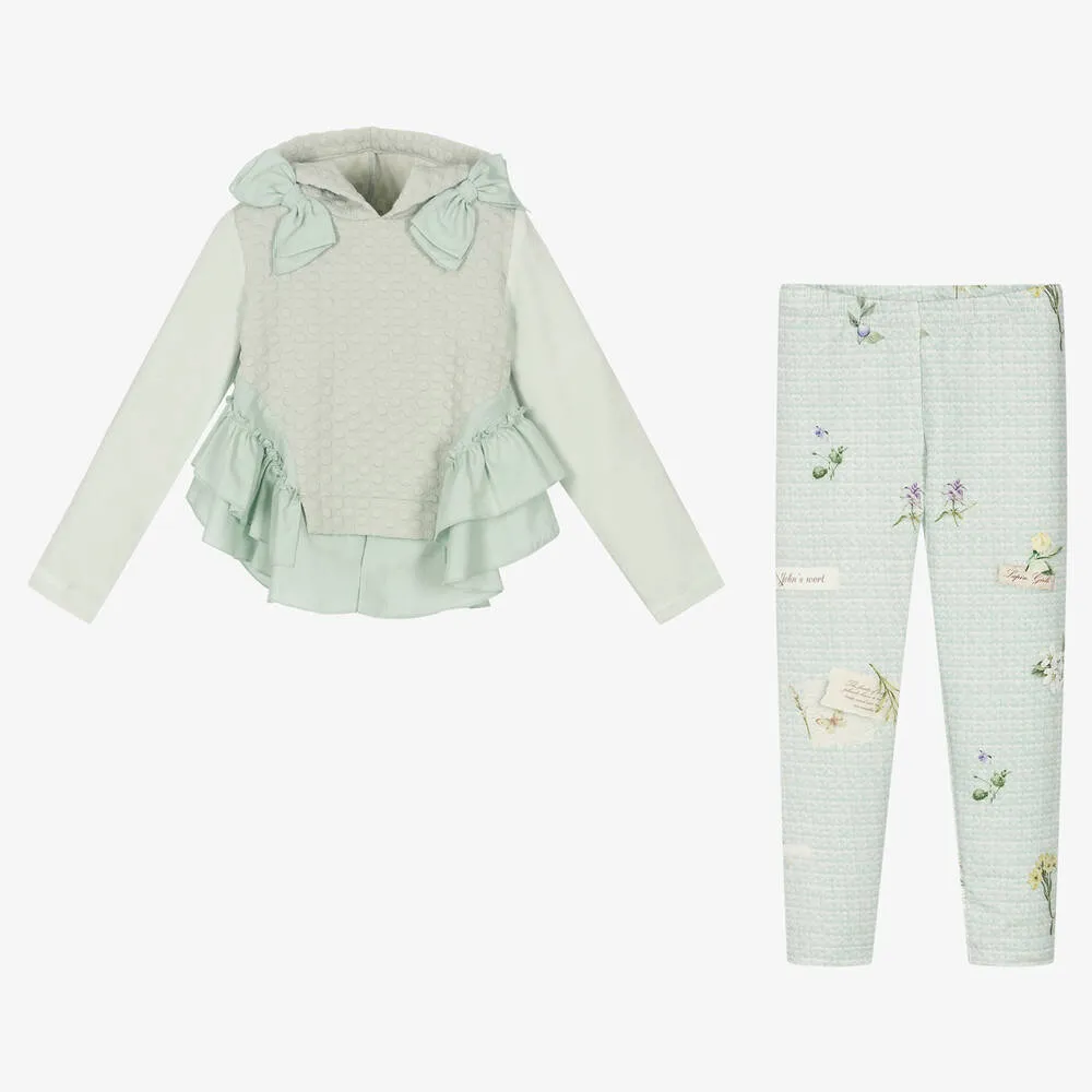 Girls Mint Green Leggings Set