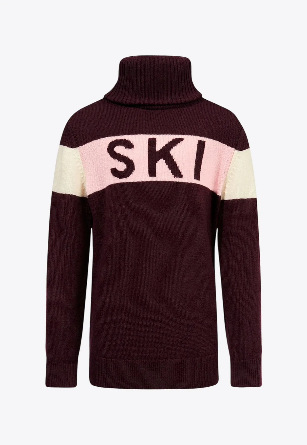 Girls Ski Intarsia Knit Turtleneck Sweater