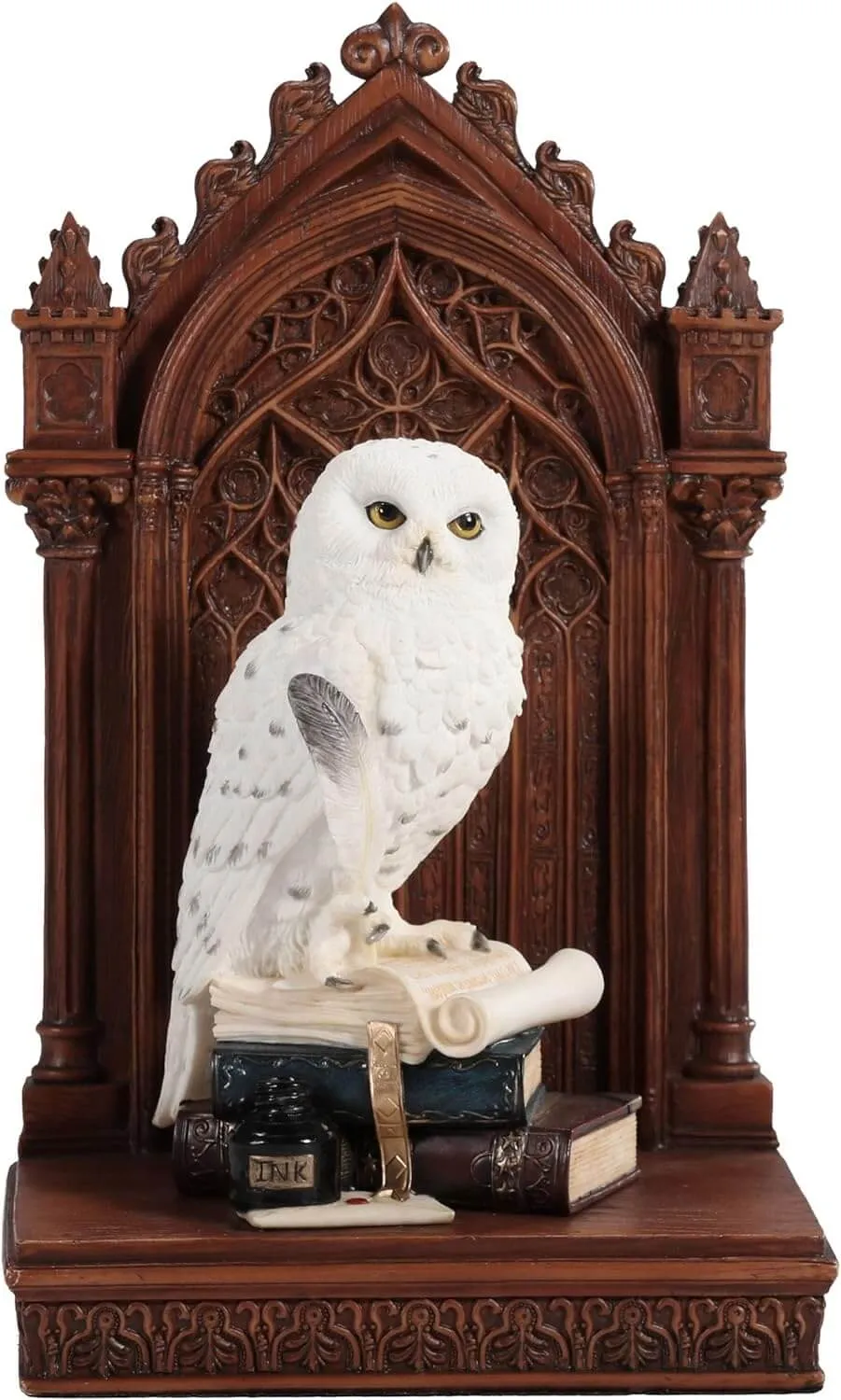 Grand Snowy Owl of Wisdom Figurine