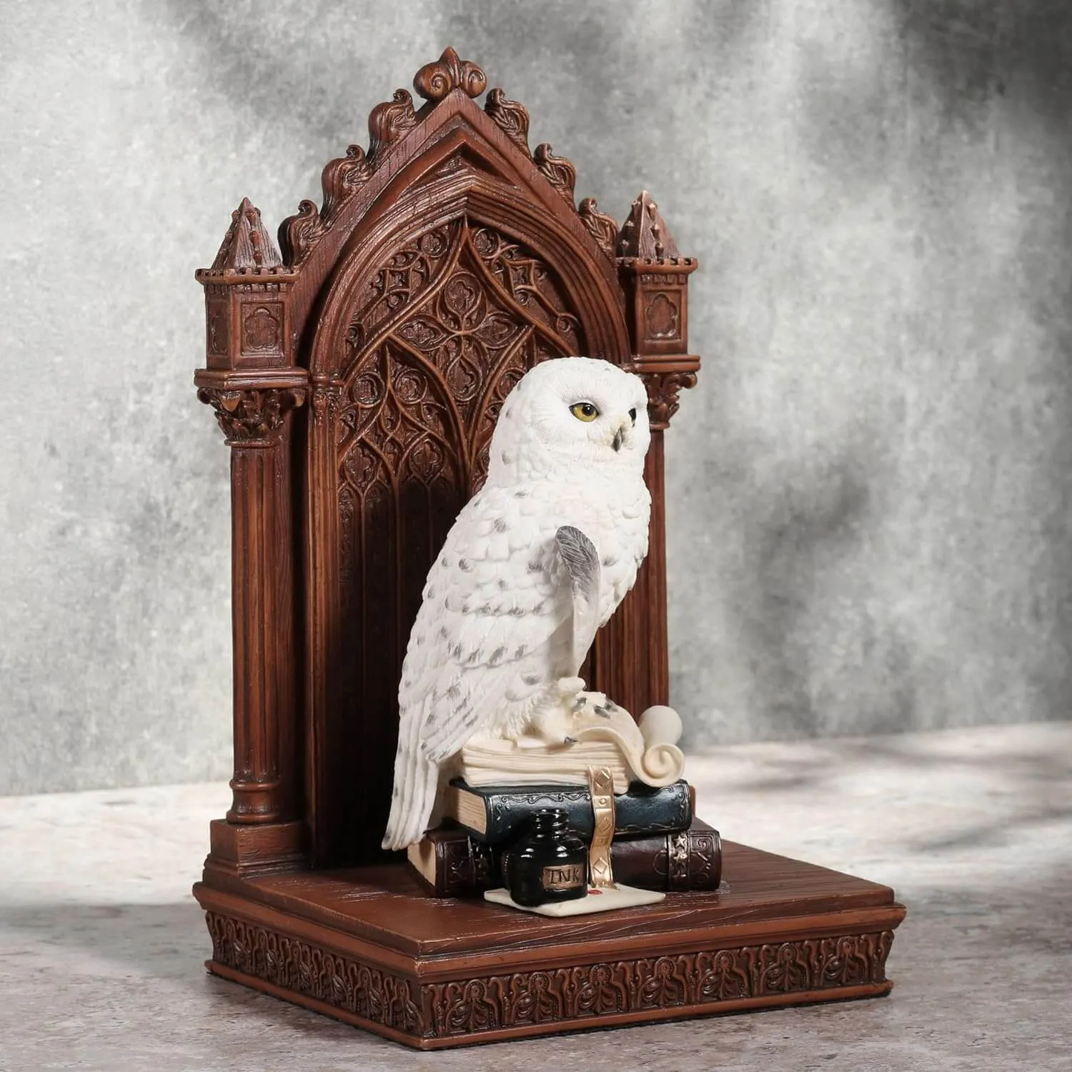 Grand Snowy Owl of Wisdom Figurine