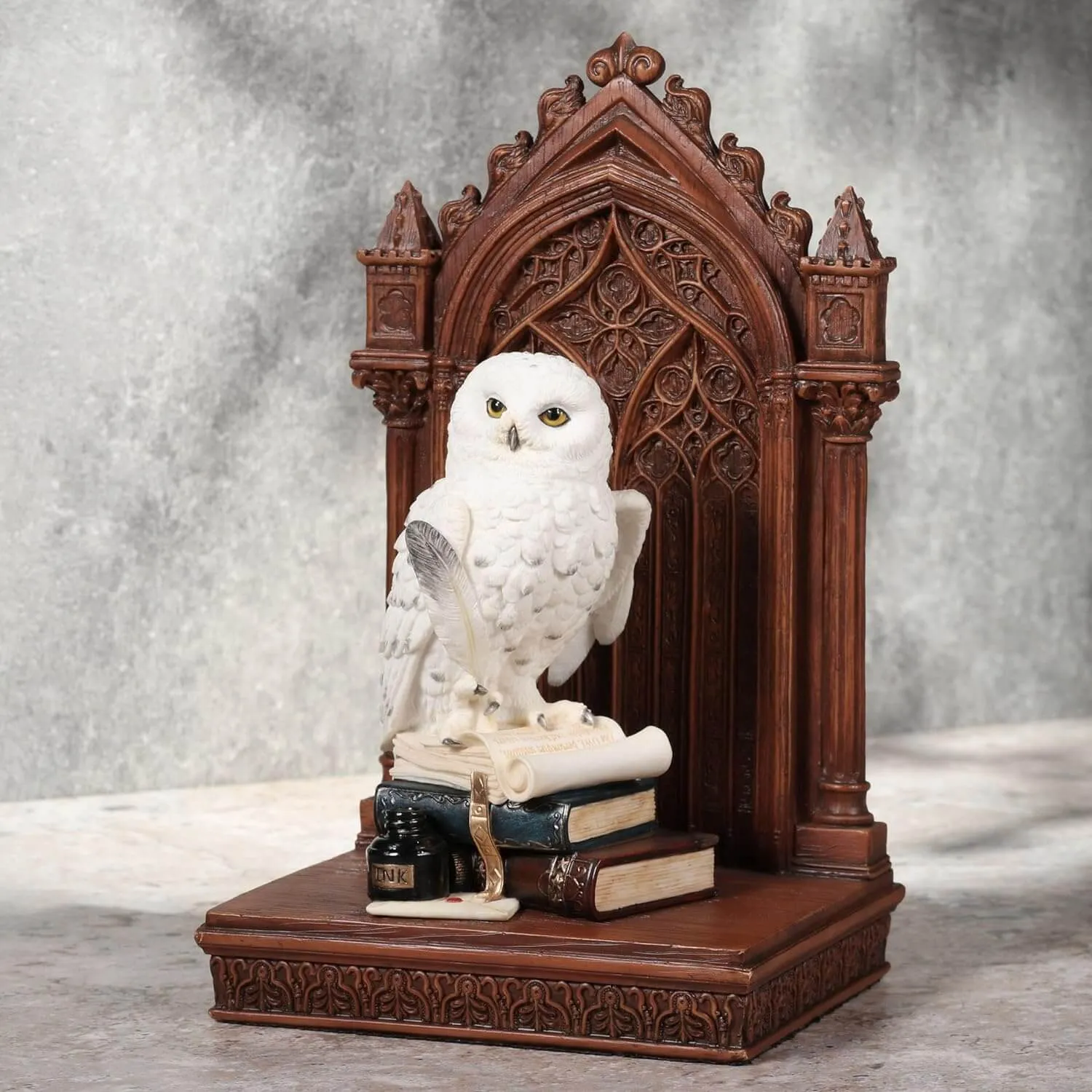 Grand Snowy Owl of Wisdom Figurine