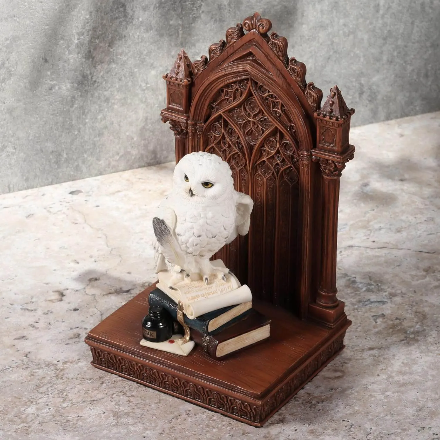 Grand Snowy Owl of Wisdom Figurine