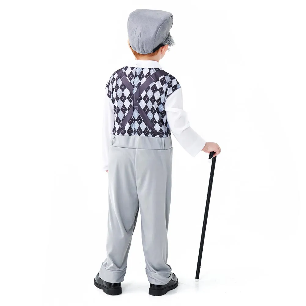 Grandpa Cosplay Costume Outfits Halloween Carnival Suit For Kids Children