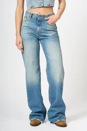 Haikure Jeans Korea Blu Medio Donna