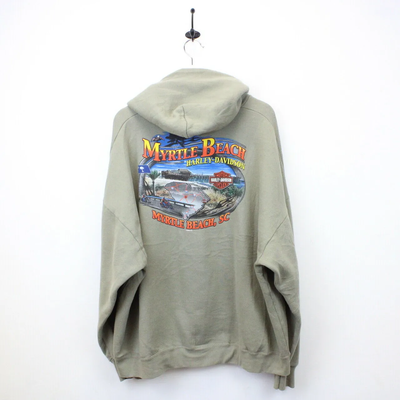 HARLEY DAVIDSON 00s Hoodie Green | XXXL