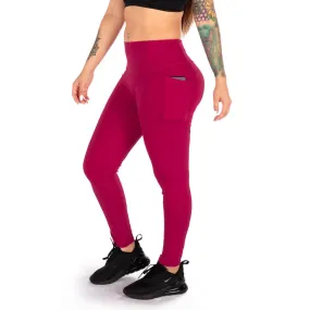 Heart Booty Leggings- Cranberry