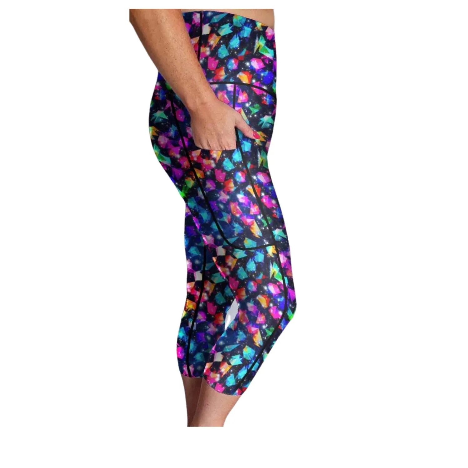 HI Capri Gym leggings- Firecracker