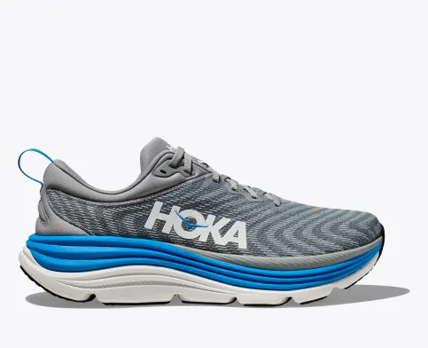 Hoka Men’s Gaviota 5 Athletic Shoes- Limestone/ Diva Blue **Wide Width**