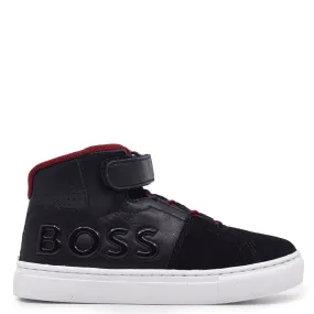 Hugo Boss Black Leather Mid Top Sneaker