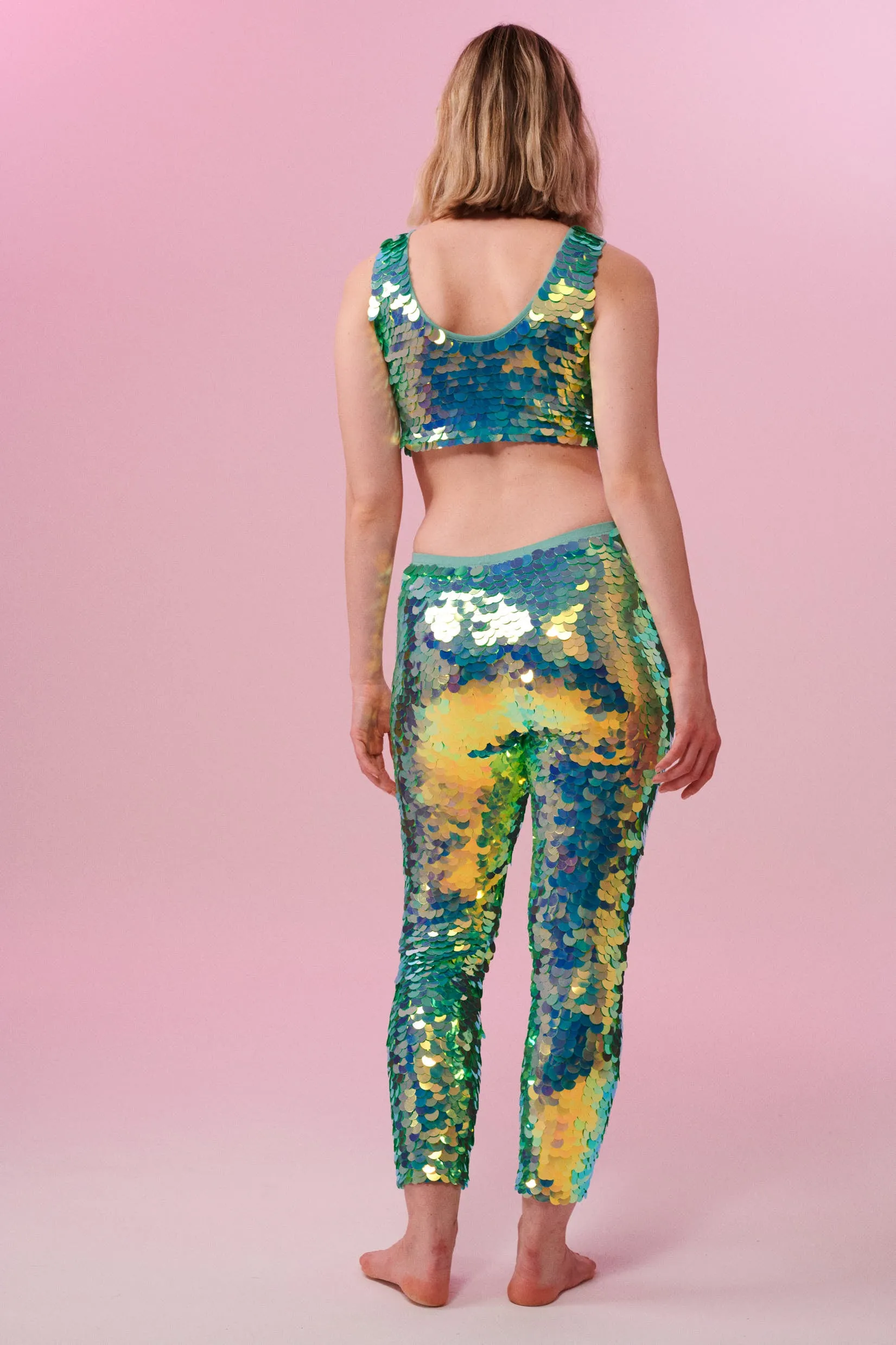 INDUS SEQUIN LEGGINGS - CHAMELEON