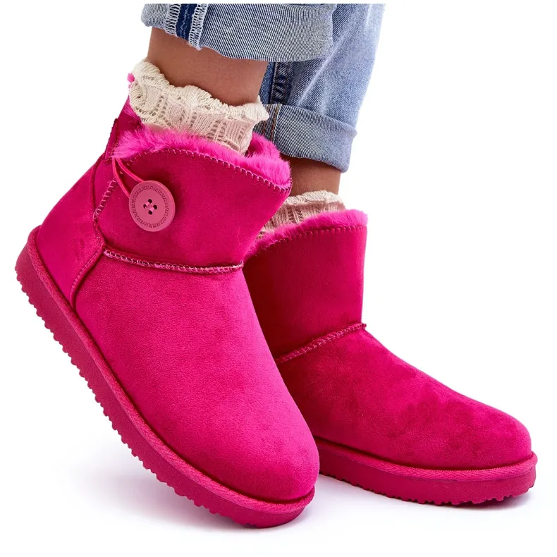 Insulated Women's Snow Boots With Fuchsia Siriol Decoration pink