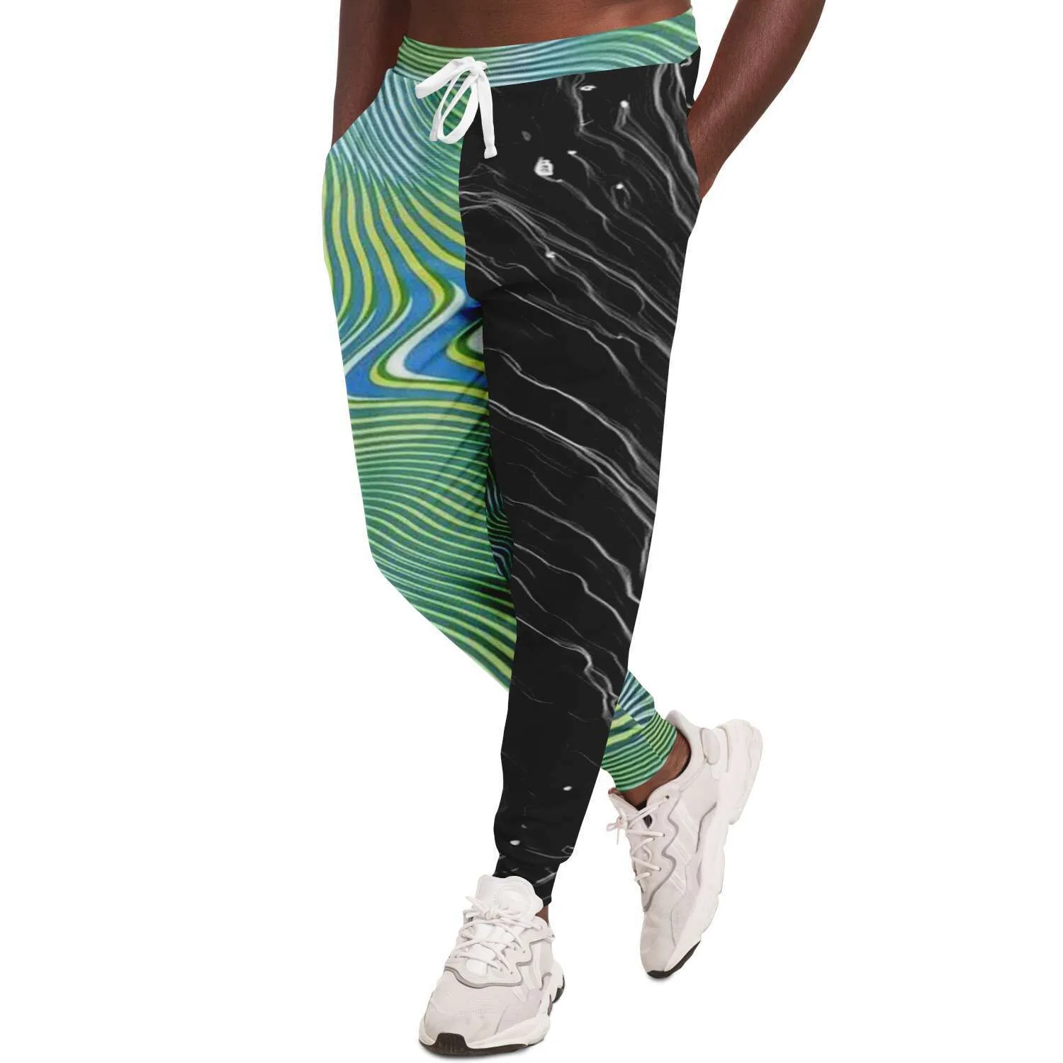 jogger green black