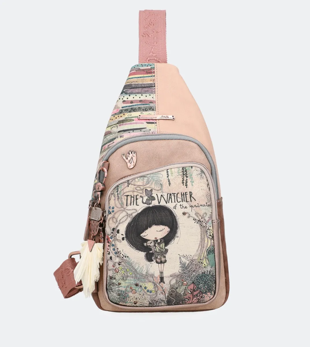 Jungle printed tear shaped backpack