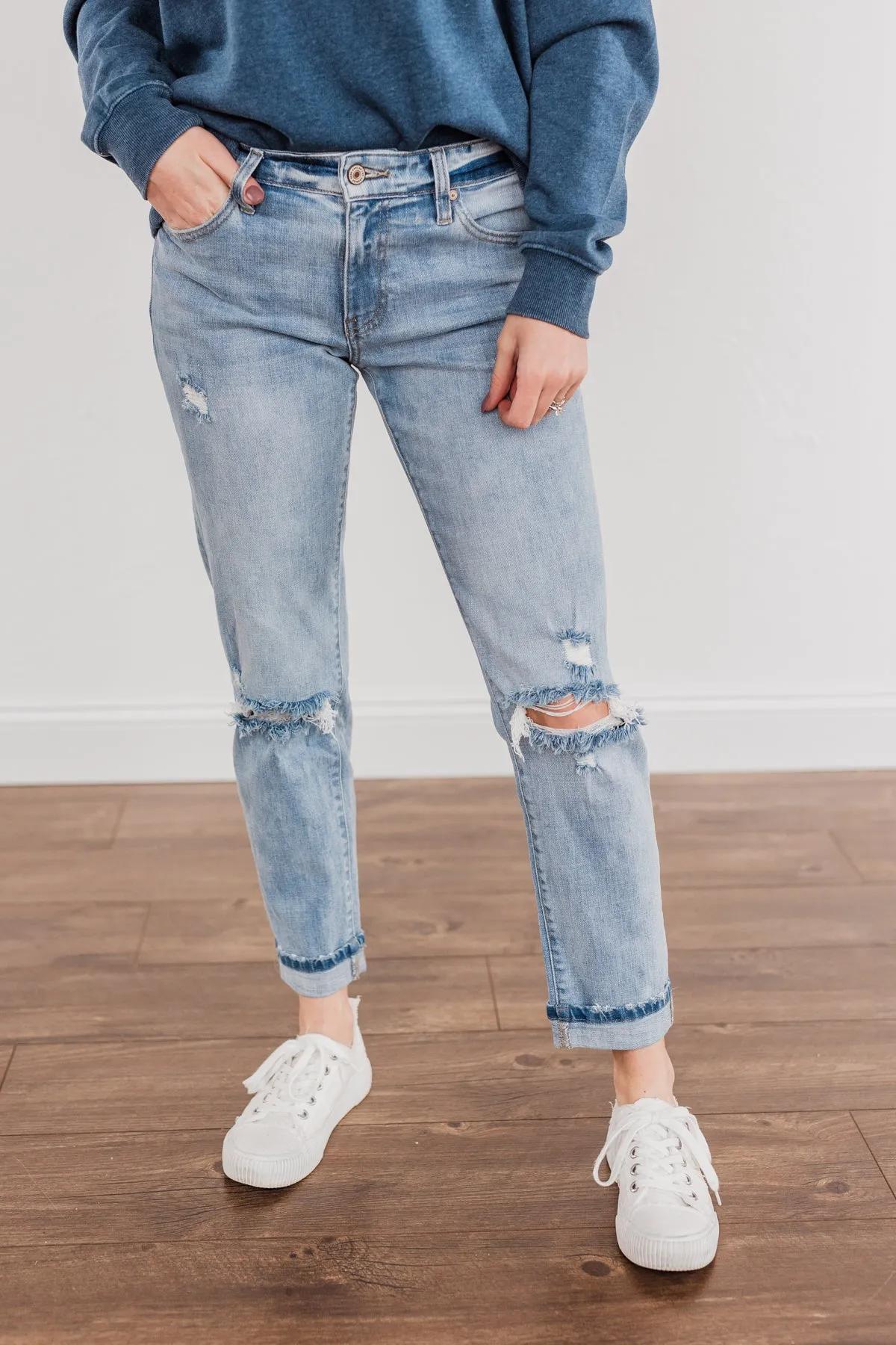 KanCan Boyfriend Jeans- Lila Wash