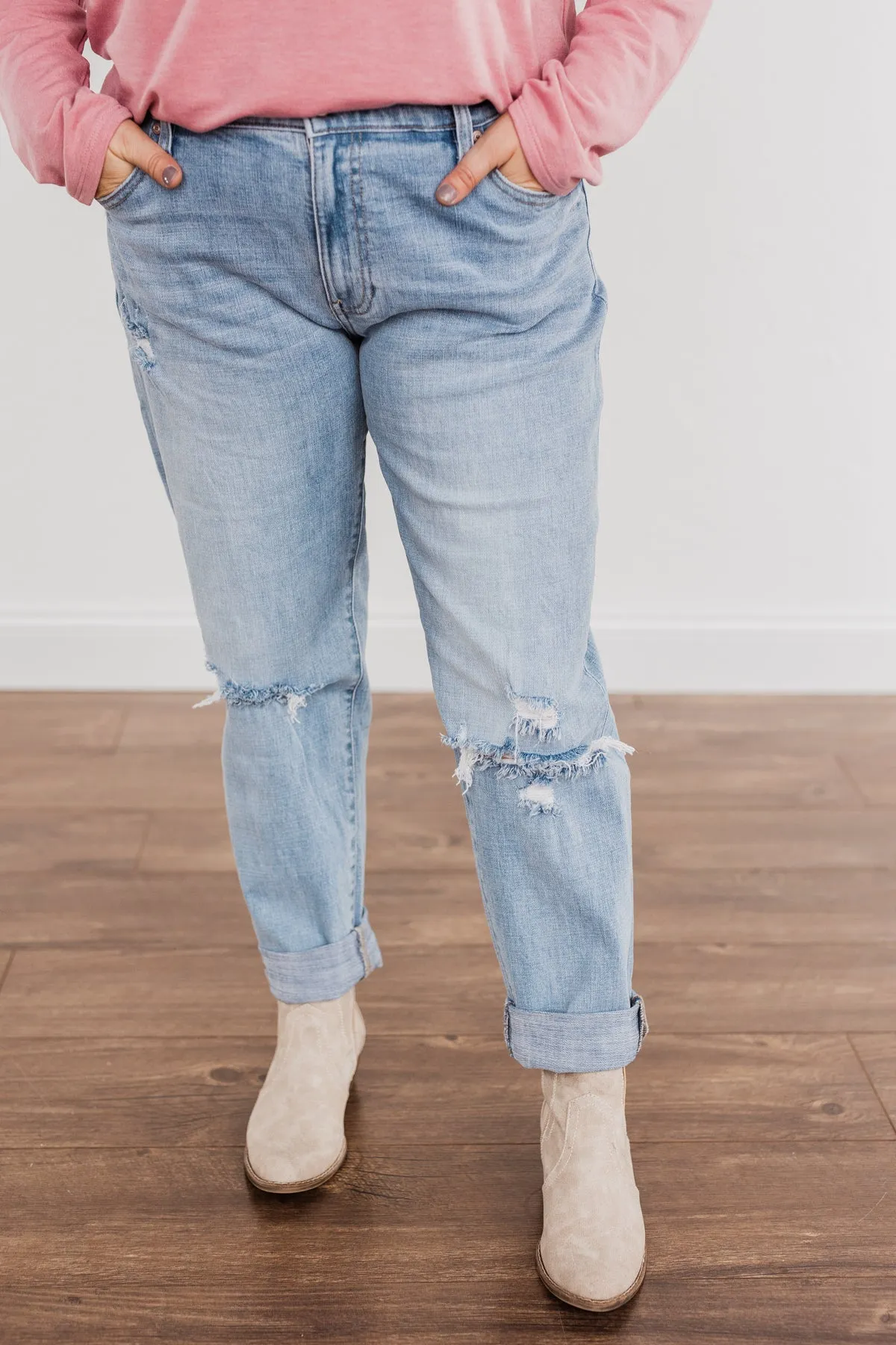 KanCan Boyfriend Jeans- Lila Wash