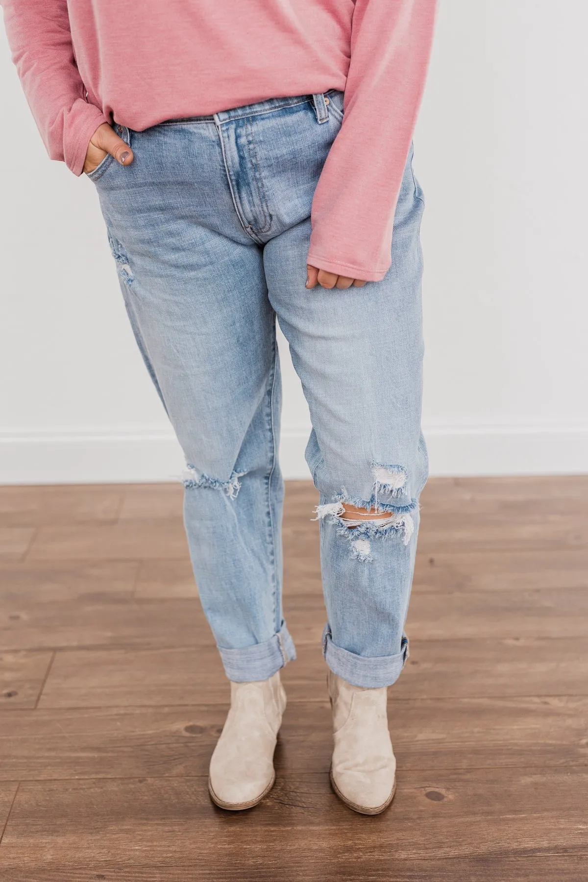 KanCan Boyfriend Jeans- Lila Wash