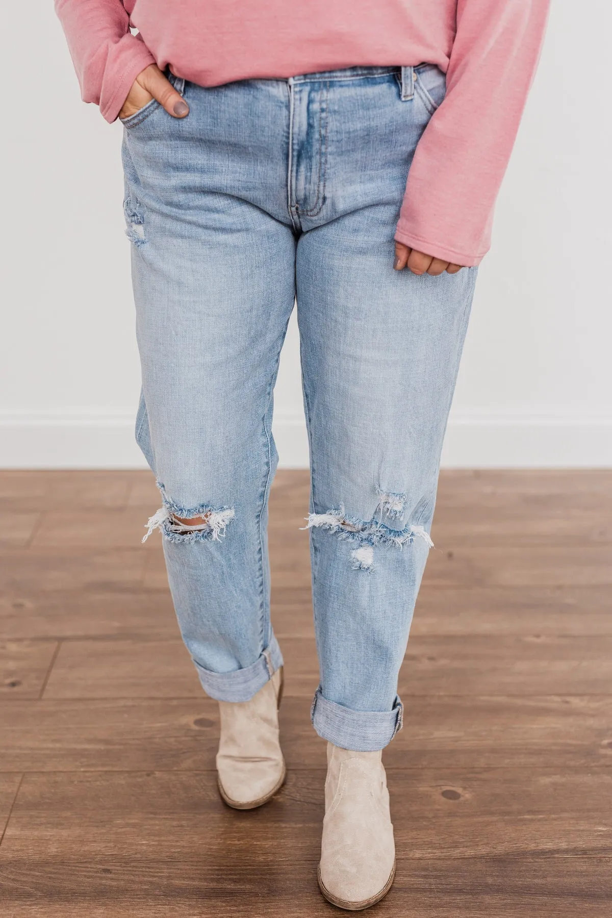 KanCan Boyfriend Jeans- Lila Wash