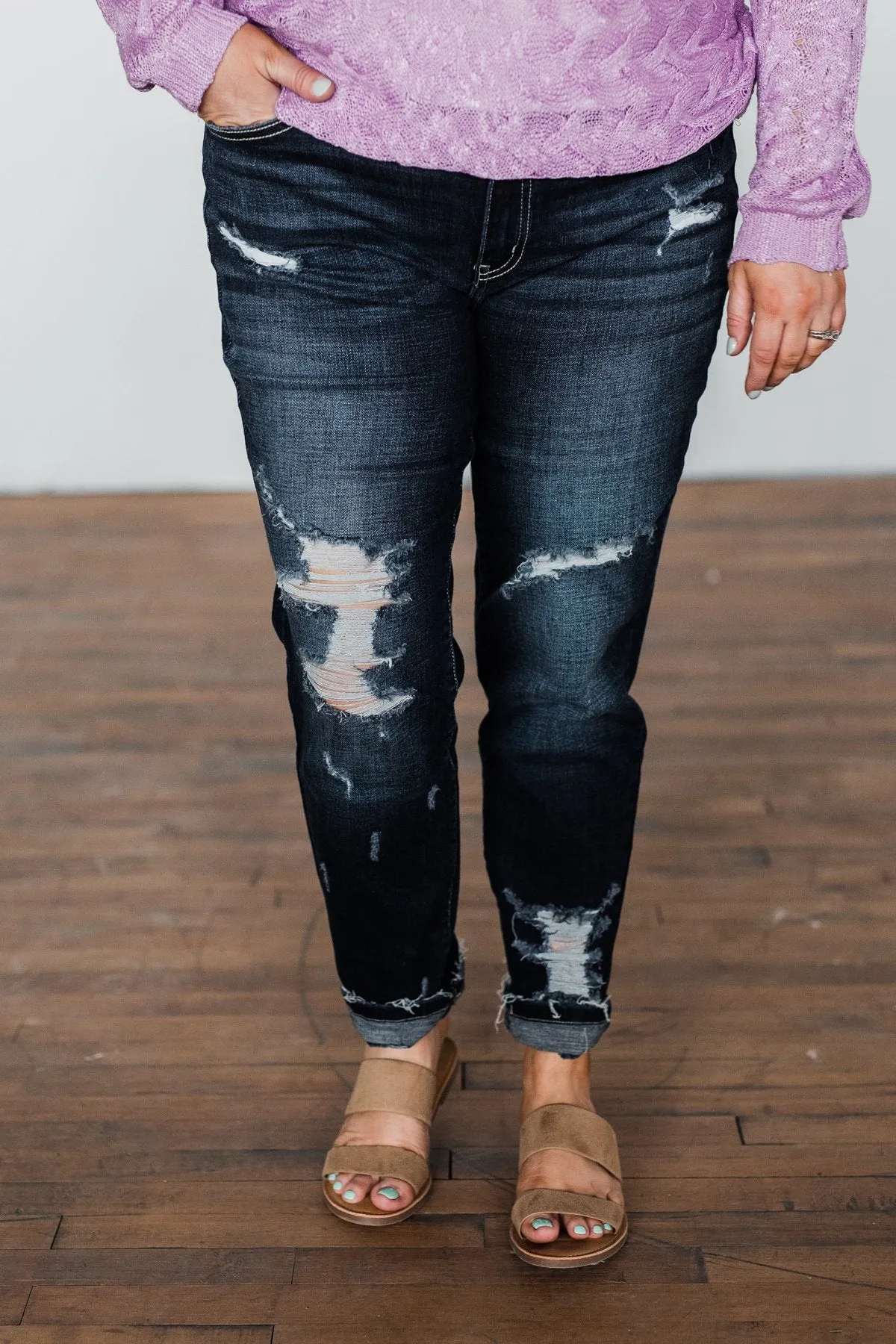 KanCan Distressed Jeans- Faye Wash