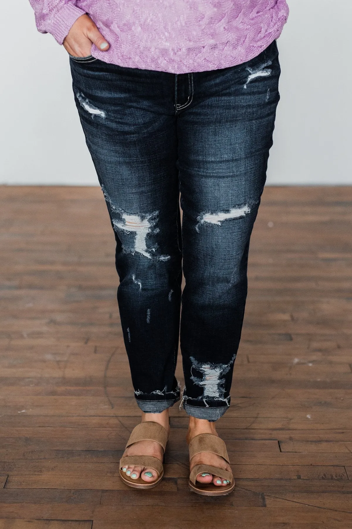 KanCan Distressed Jeans- Faye Wash