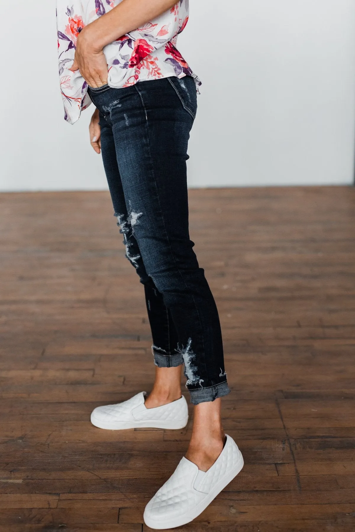 KanCan Distressed Jeans- Faye Wash