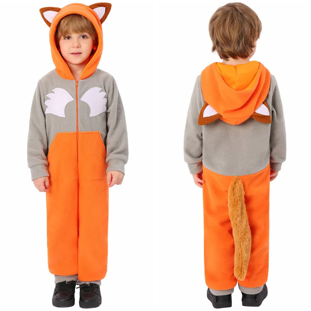 Kids Children Fox Cosplay Costume Outfits Halloween Carnival Suit