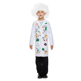 Kids Children Scientist  Cosplay Costume Wig Outfits Halloween Carnival Suit