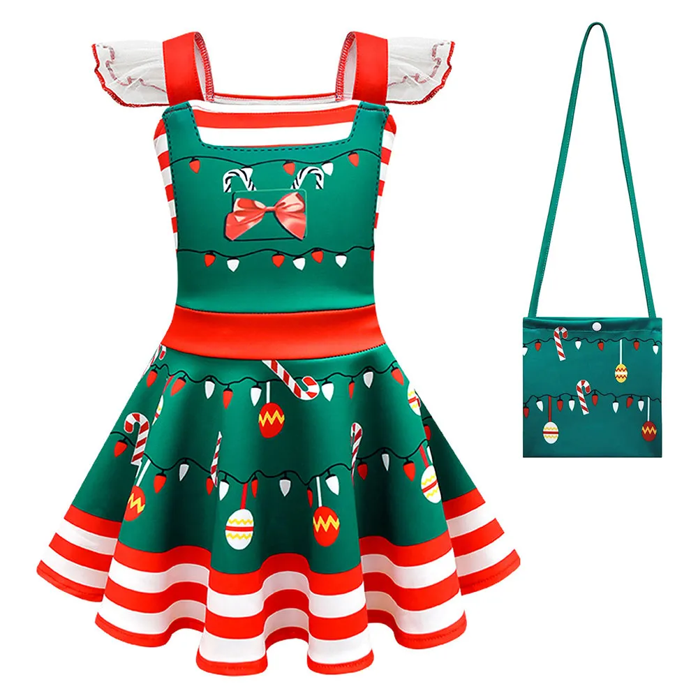 Kids Girls Christmas Cosplay Costume Outfits Halloween Carnival Suit