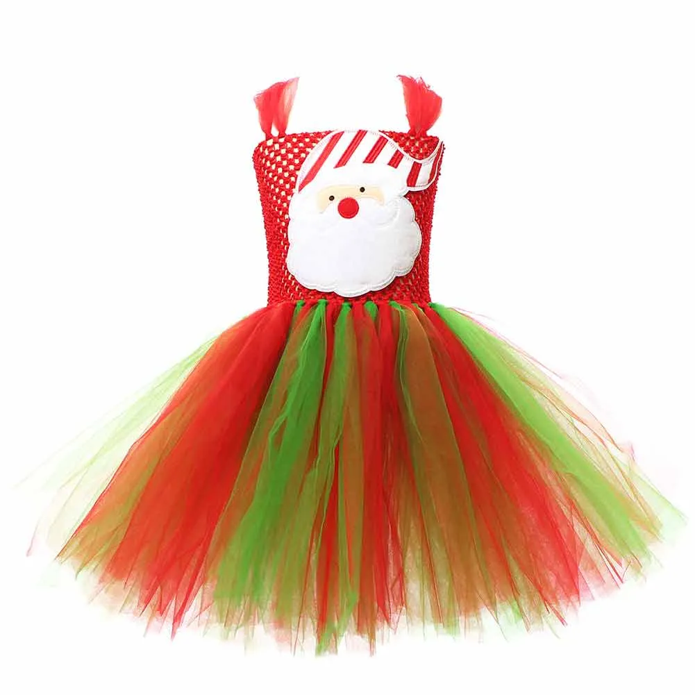 Kids Girls Christmas Cosplay Costume Tutu Dress Outfits Halloween Carnival Party Suit