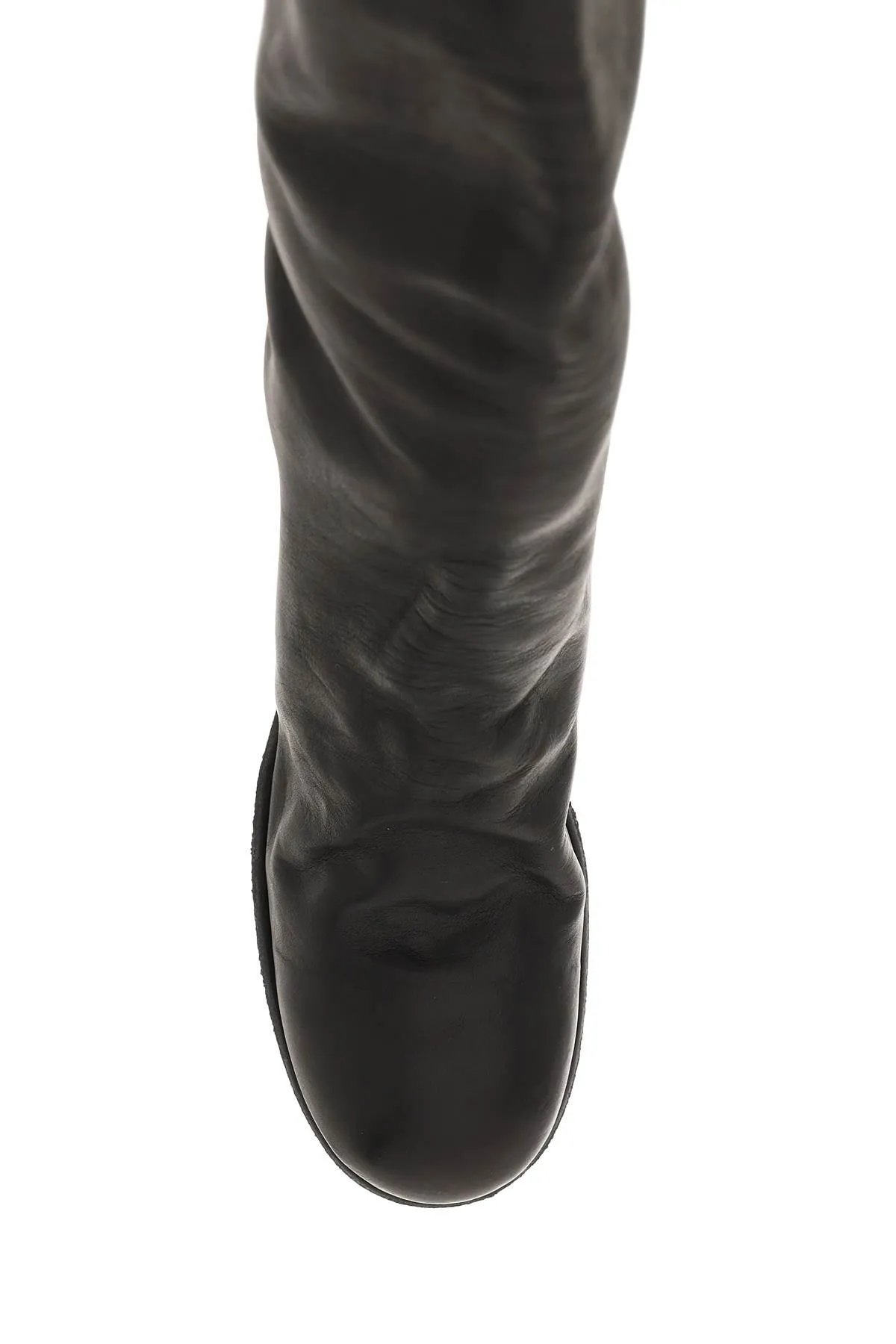 Leather Mid Calf Boots