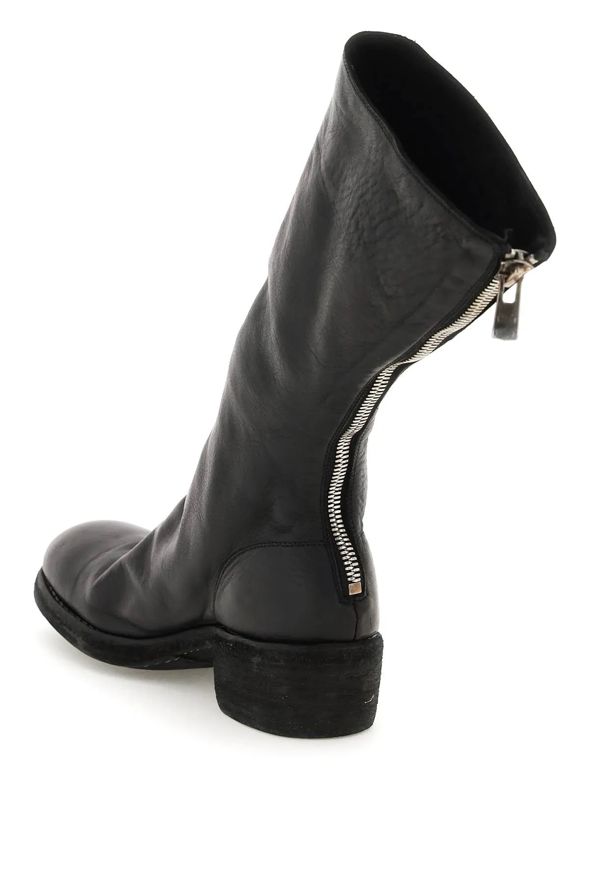 Leather Mid Calf Boots