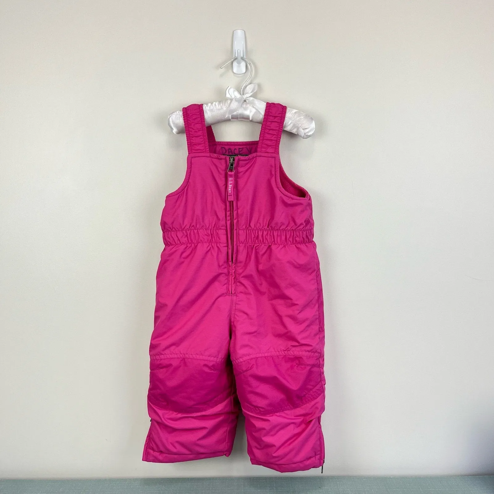 L.L. Bean Pink Cold Buster Snow Bib Overalls 12-18 Months