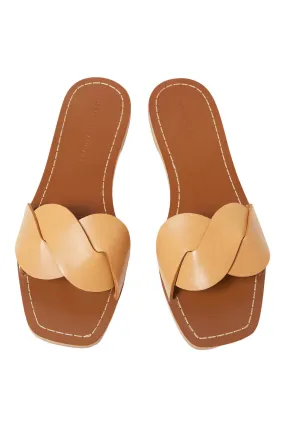 Loeffler Randall Willajo Flat Sandal in Honey