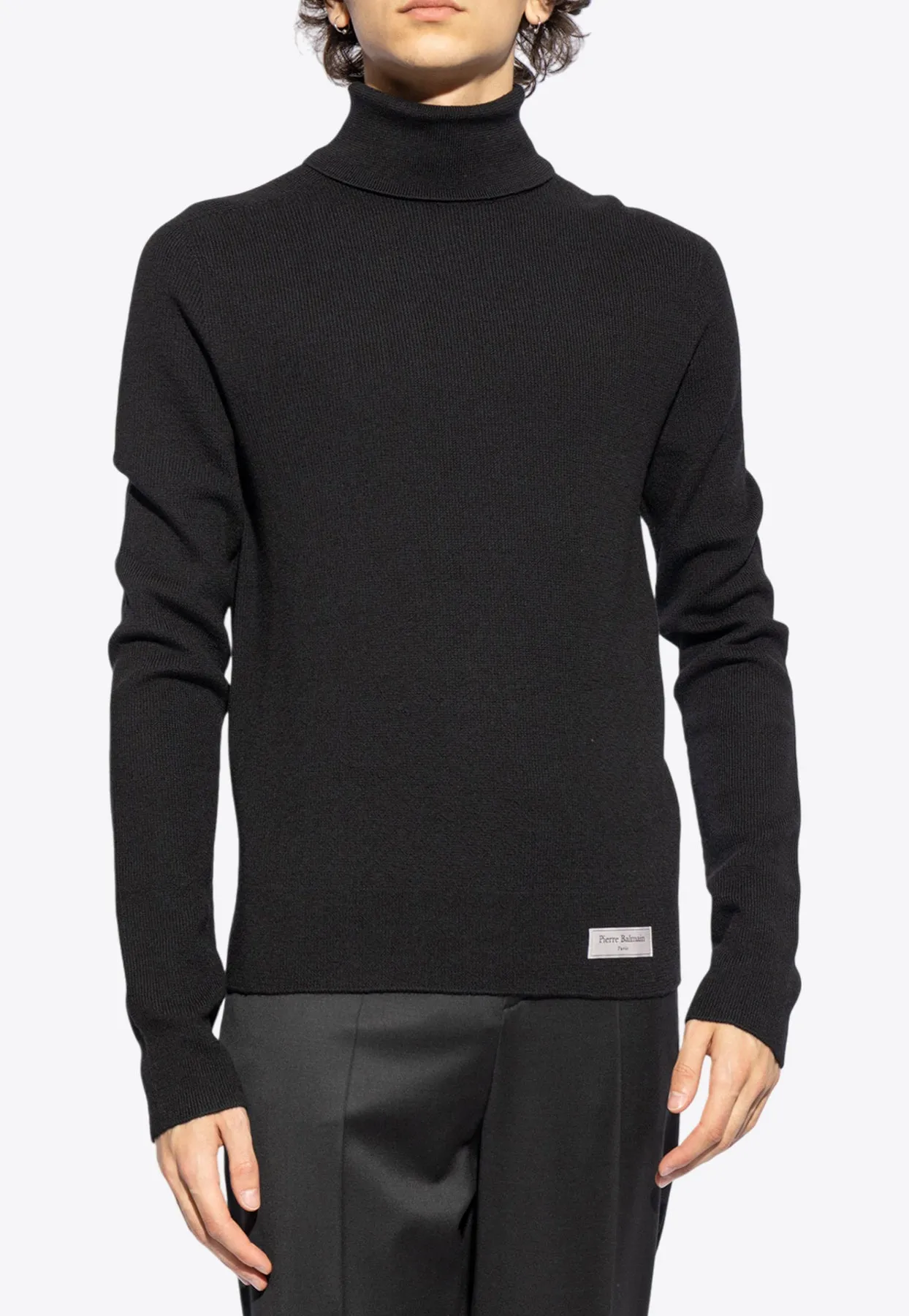 Logo-Patched High-Neck Sweater