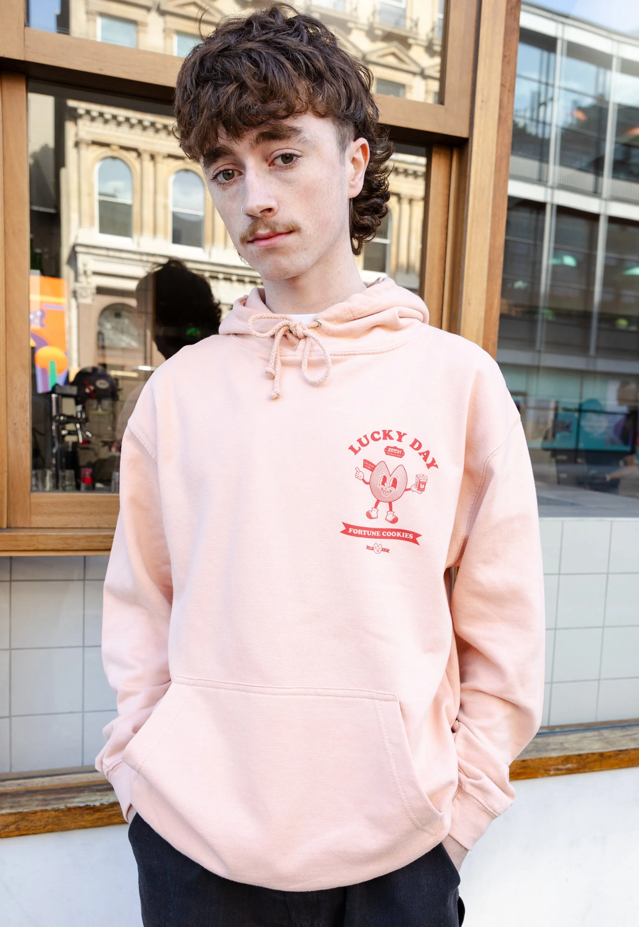 Lucky Day Fortune Cookies Peach Hoodie