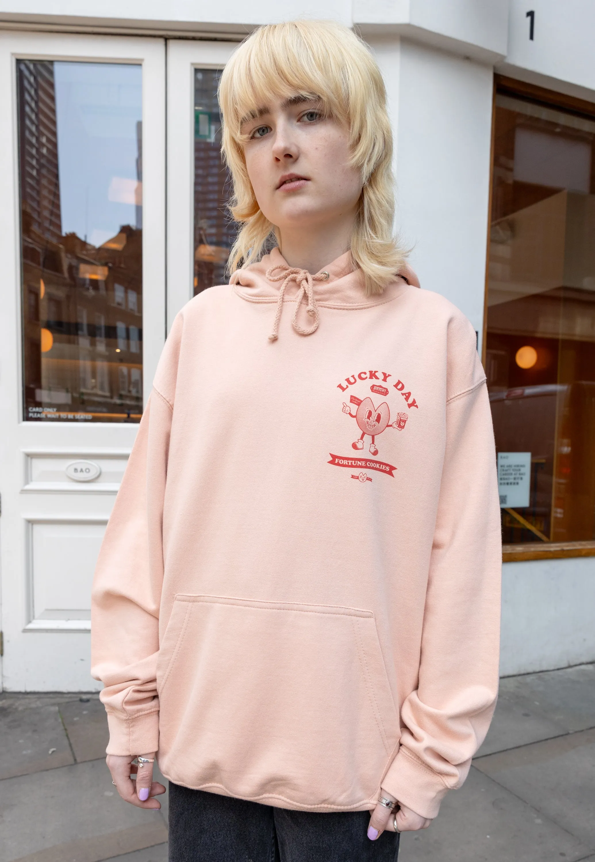 Lucky Day Fortune Cookies Peach Hoodie