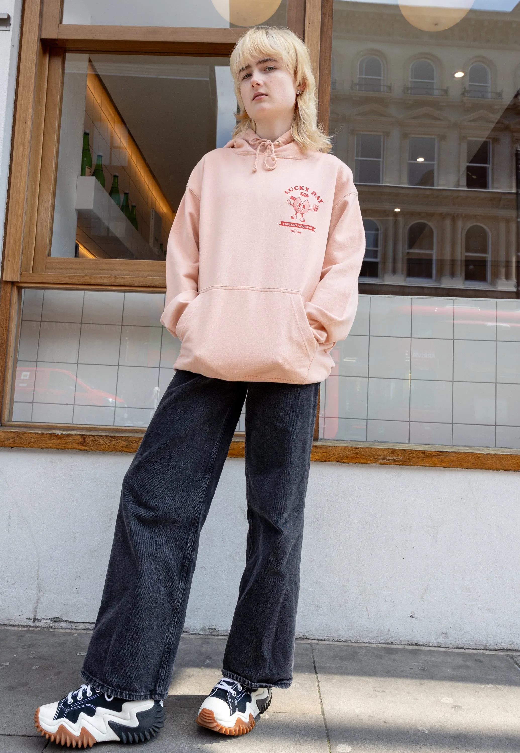 Lucky Day Fortune Cookies Peach Hoodie