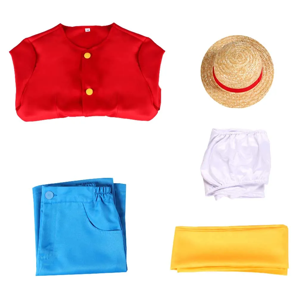 Luffy Cosplay Costume Outfits Halloween Carnival Party Suit