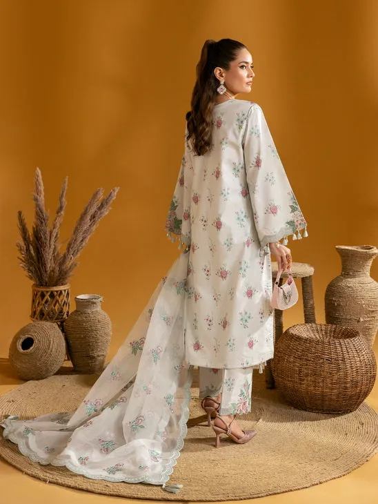 Maahi by Alizeh Fashion Embroidered Lawn Unstitched 3Pc Suit D-01 IVY