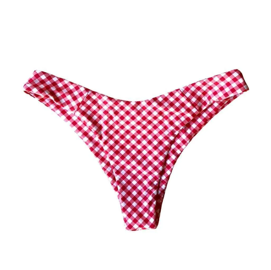 MALDIVES BIKINI BOTTOMS IN RED GINGHAM