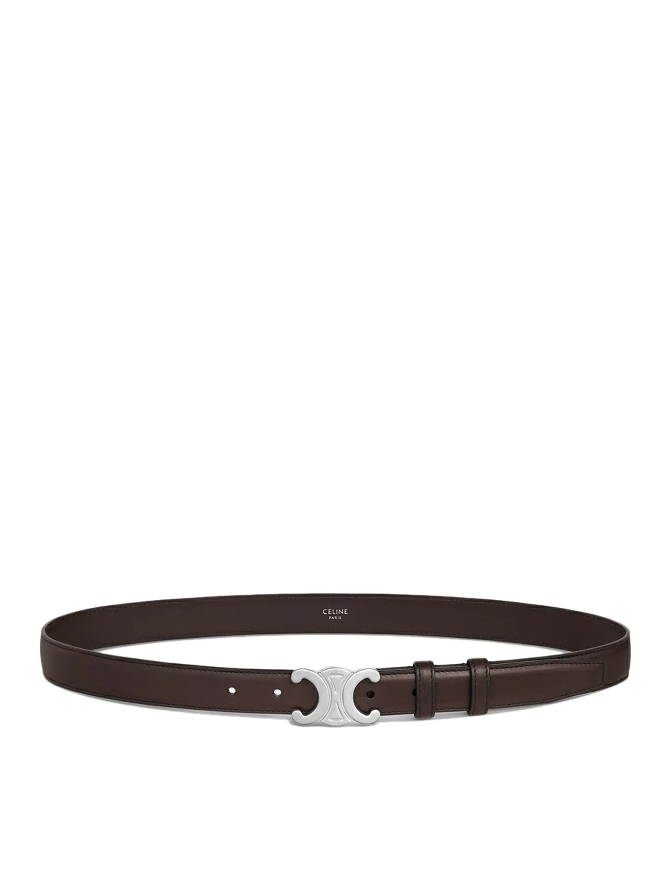 MEDIUM TRIOMPHE BELT IN NATURAL BROWN CALF LEATHER