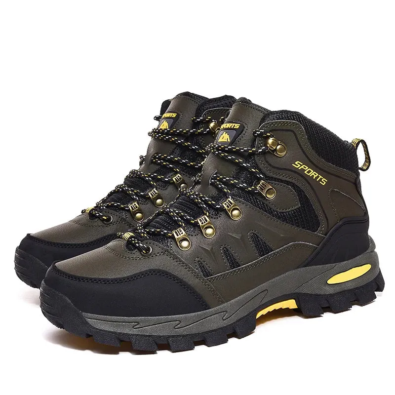 Men High Quality Leather Waterproof Hiking Boots