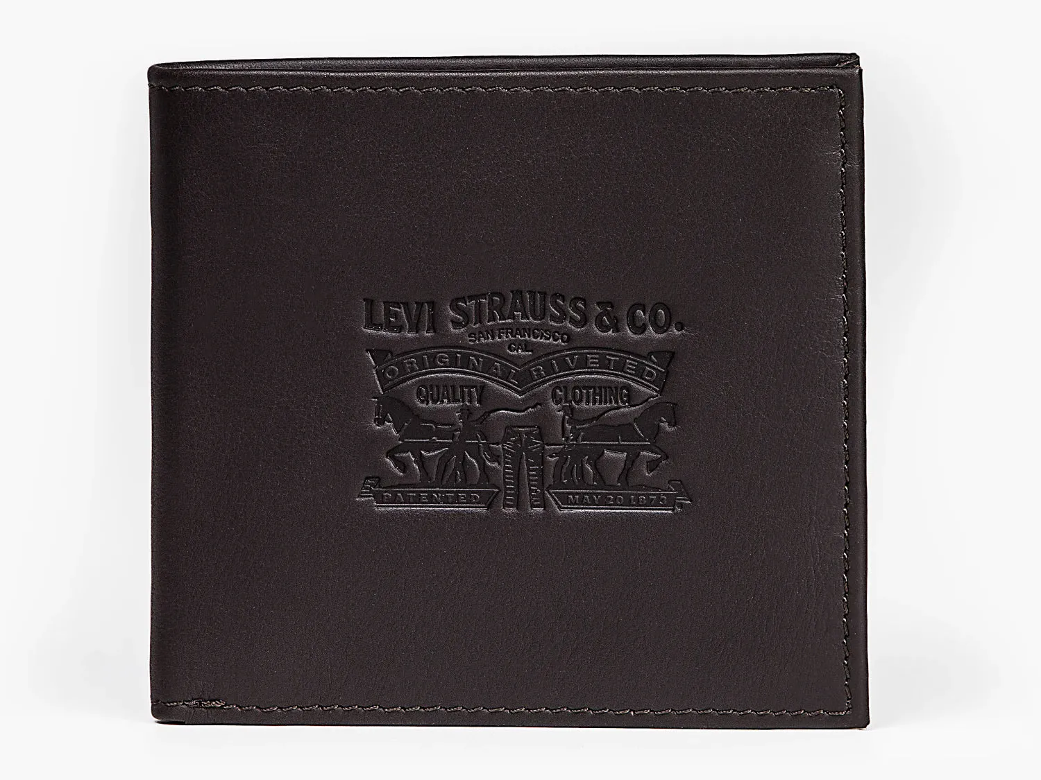 Mens Levi's 'Two Horse' Bifold Coin Wallet