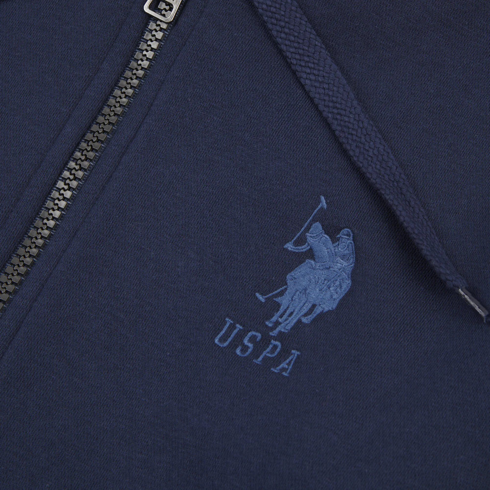 Mens Player 3 Zip-Through Hoodie in Navy Blue