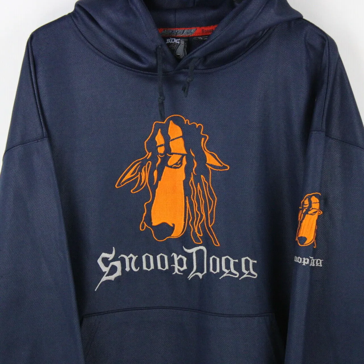 Mens SNOOP DOGG CLOTHING 90s Hoodie Navy Blue | XL